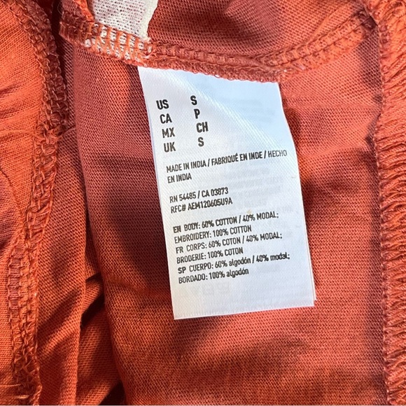 American Eagle Outfitters Coral Off-Shoulder Romper - Picture 6 of 7